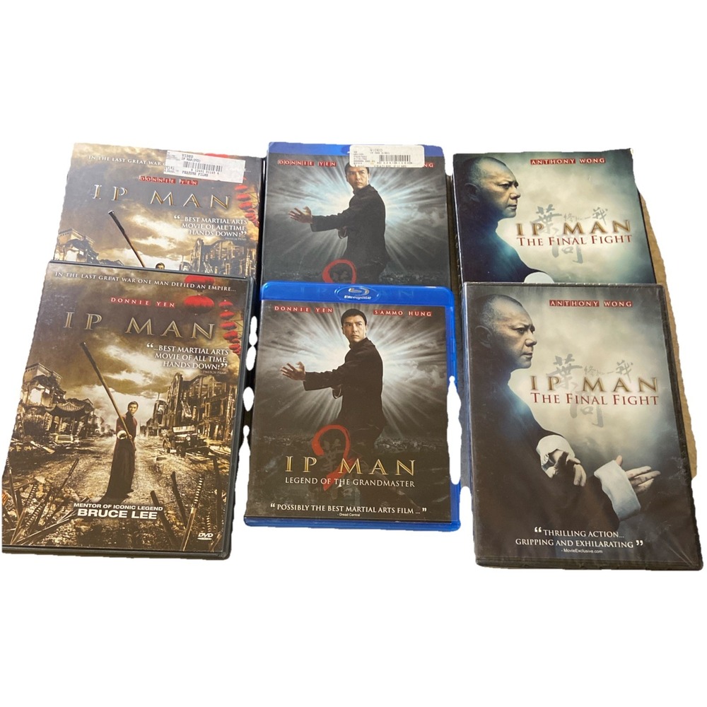 IP Man Part 1 2 & IP Man The Final Fight (NIP) Dvd Blu Ray Lot Of 3 Martial Arts